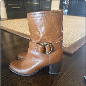 Frye Buckle Heeled Boots